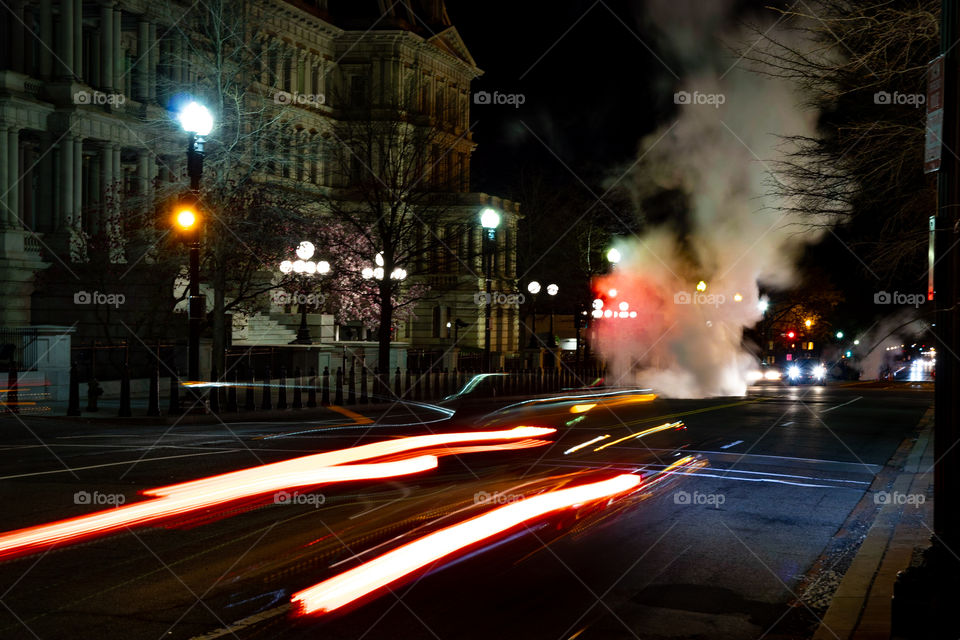 Seeing Double - Long exposure of car taillights