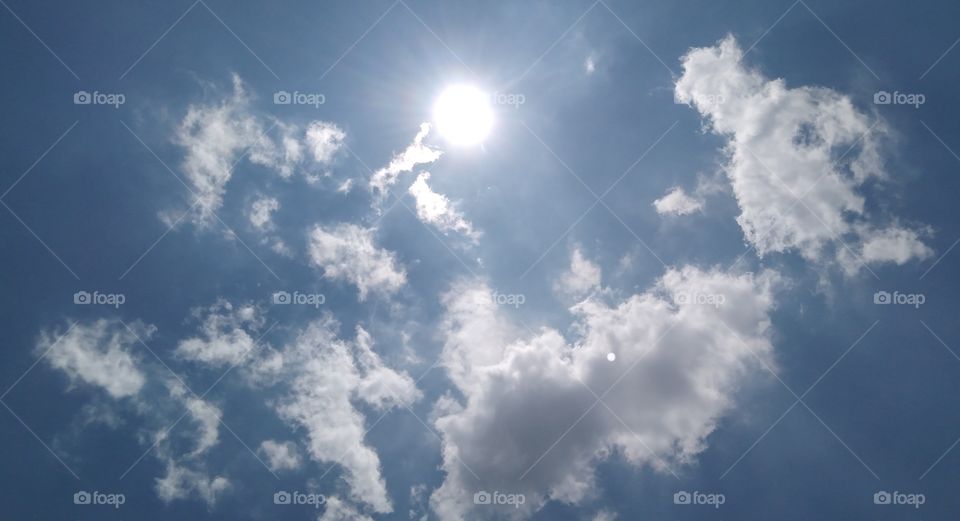The clouds were shocked by voice of the woman.