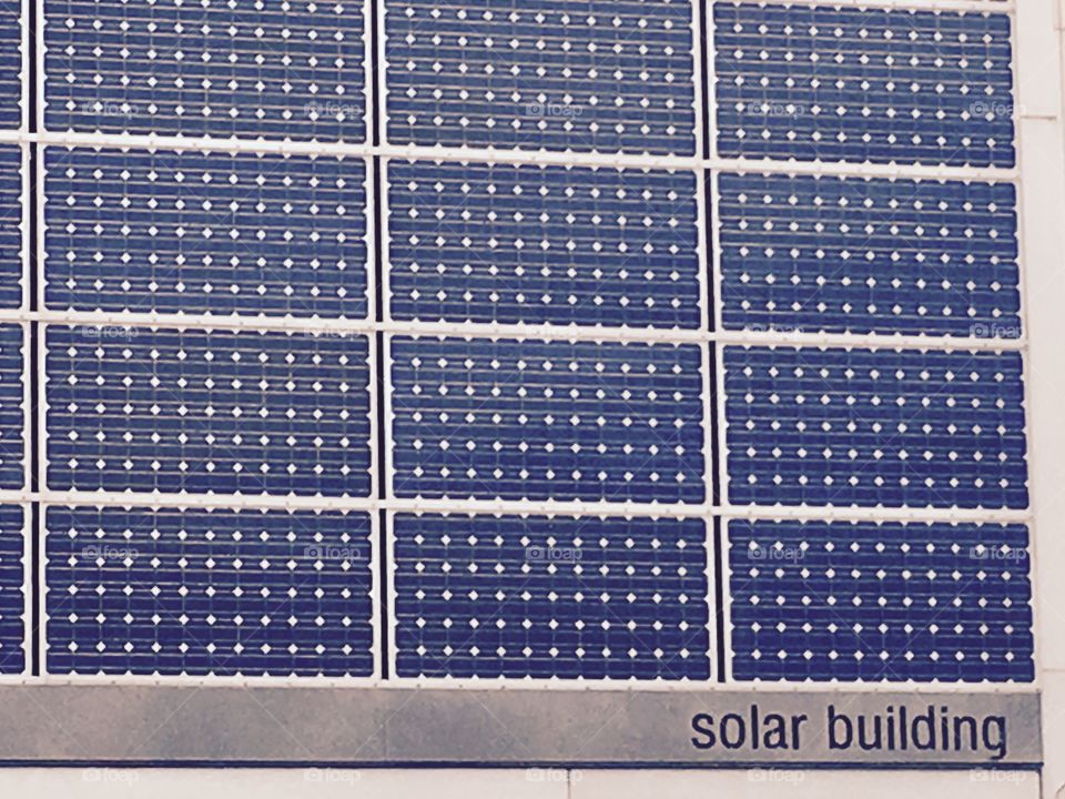 Solar panels building 