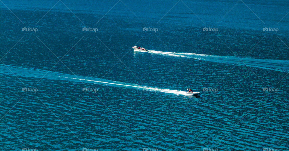 Boat in Come Lake in Italy