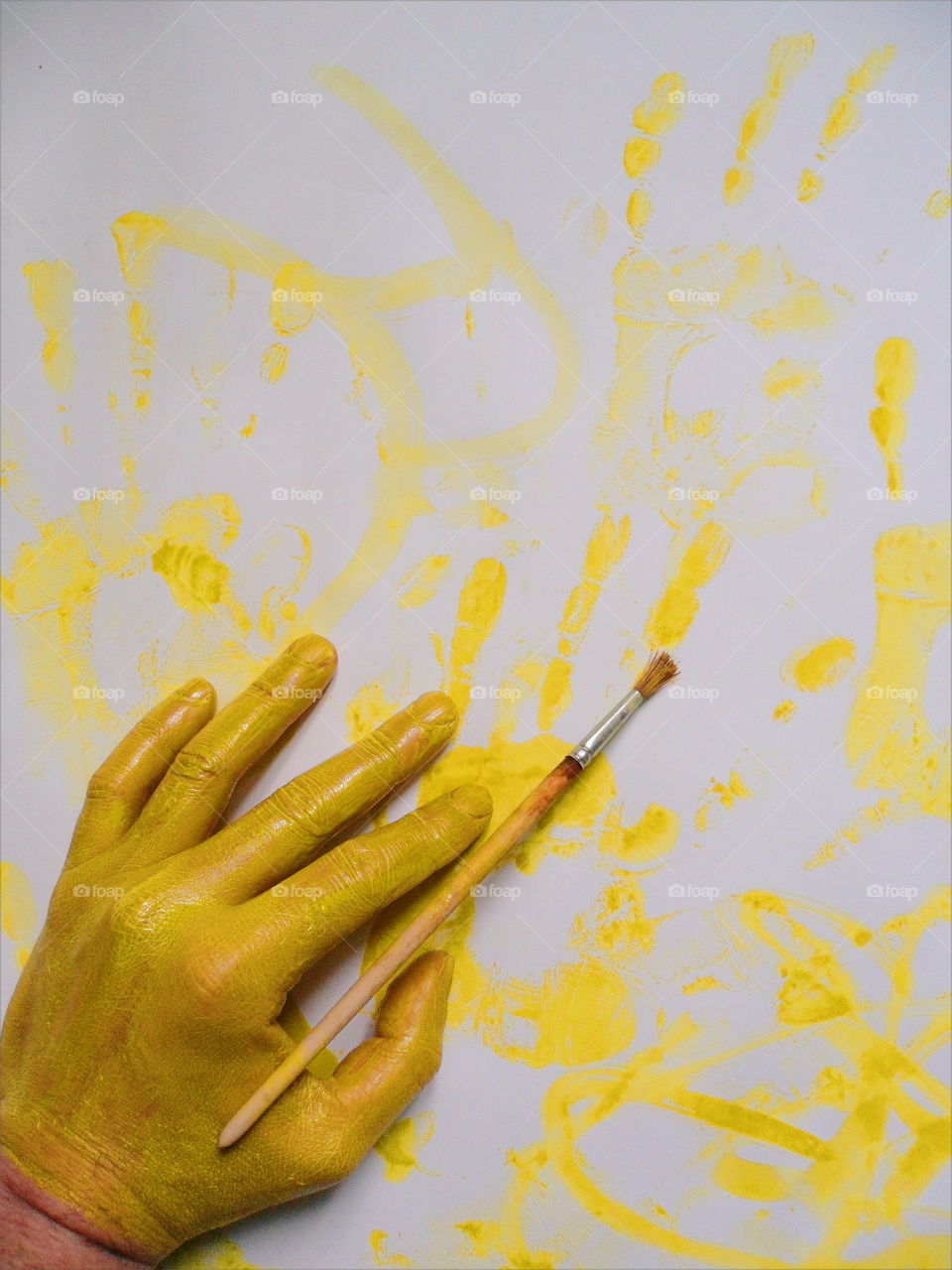 yellow art drawing