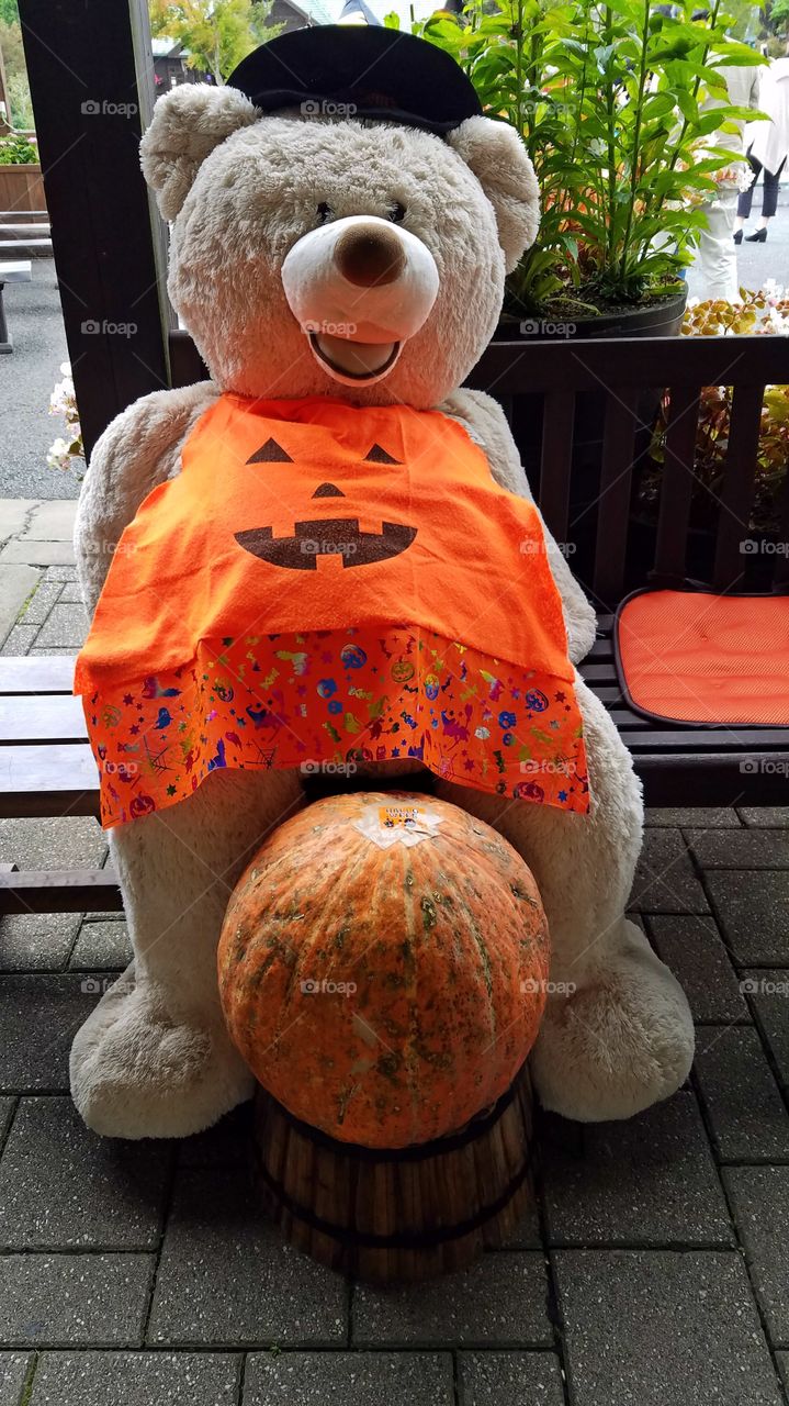 Halloween giant teddy bear