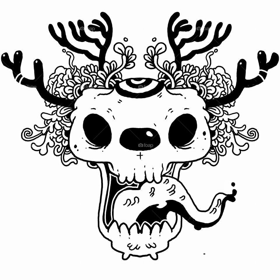 myblackskull dead-deer inthai-stye