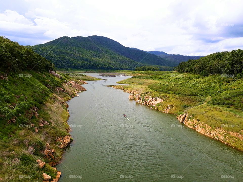 natural scenery dam. Mae Kuang Dam. Thailand.
