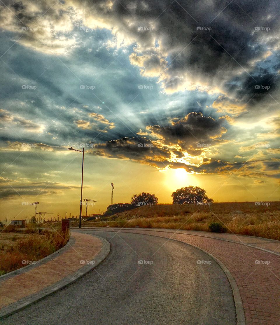 Sunset, Boadilla del Monte, Madrid, Spain.