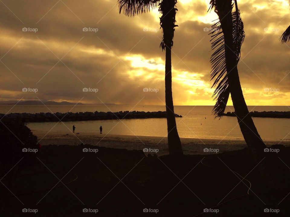 beach sunset poster wallpaper by jeanello