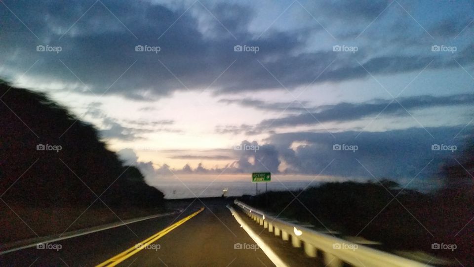 Road, No Person, Travel, Transportation System, Sunset