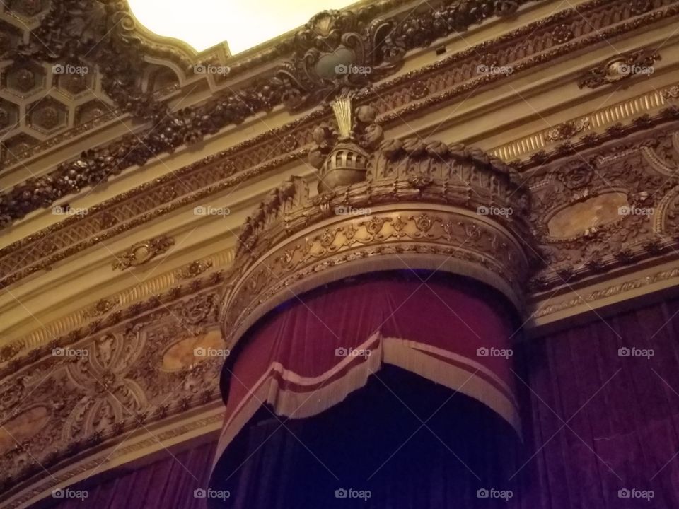 The Arvest Bank Theatre at The Midland, Kansas City, MO, USA on October 15, 2017 architecture wall ceiling