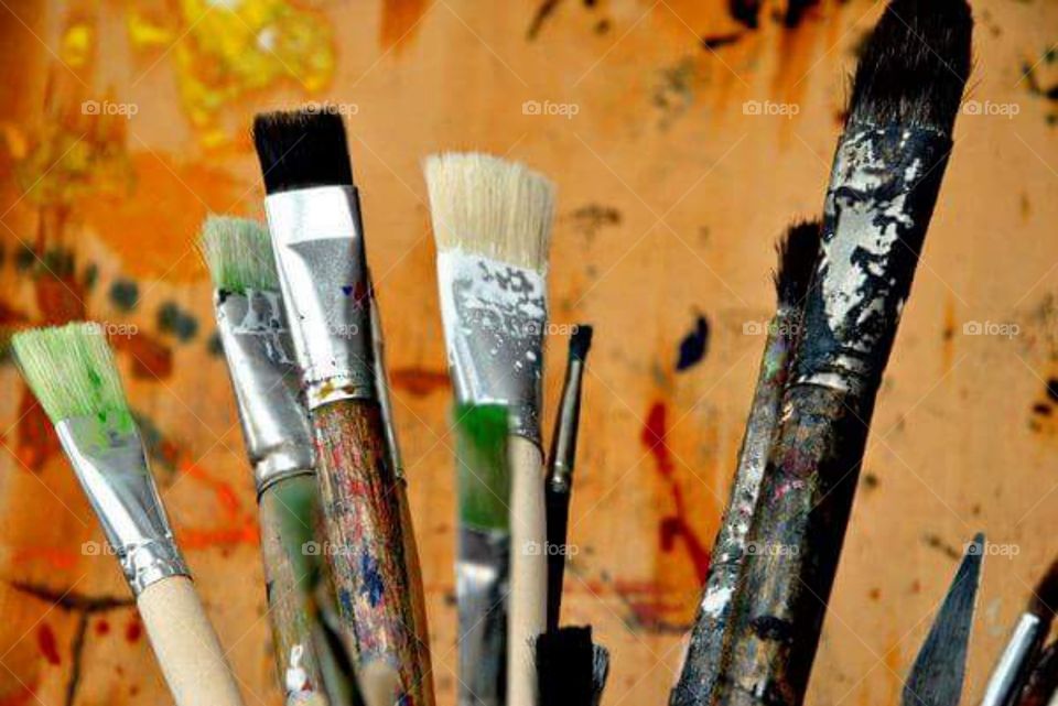 Painting brushes - “Painting is easy when you don’t know how, but very difficult when you do. 
Painting is silent poetry, and poetry is painting that speaks.
Painting is an illusion, a piece of magic, so what you see is not what you see.