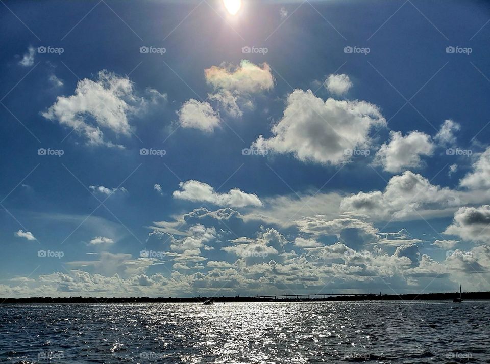 Sunny sky, Sparkling ocean