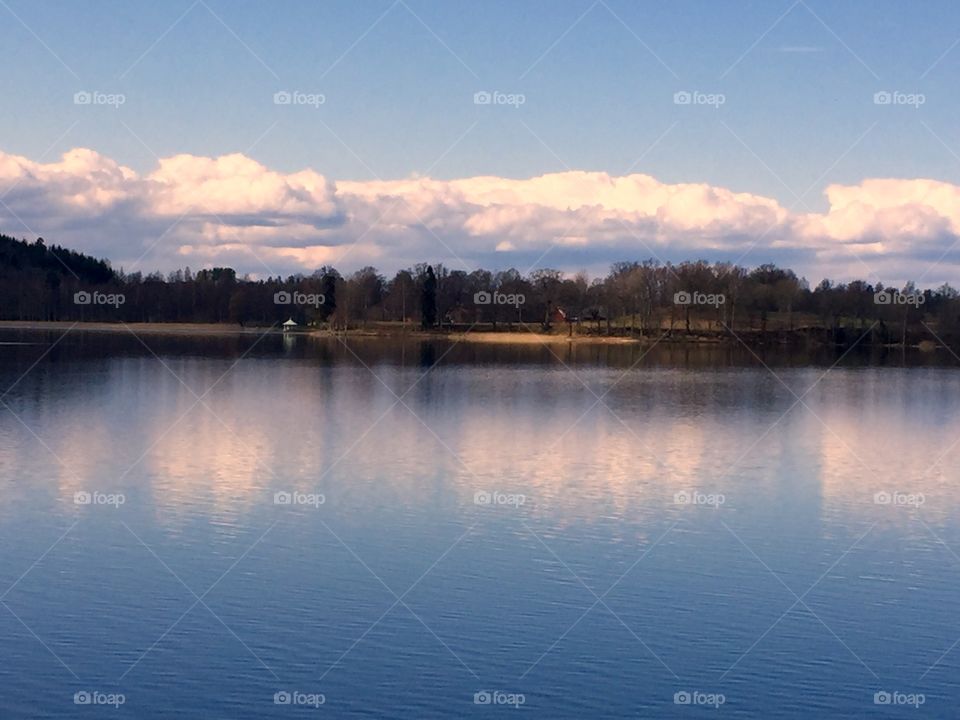 Lake and clouds