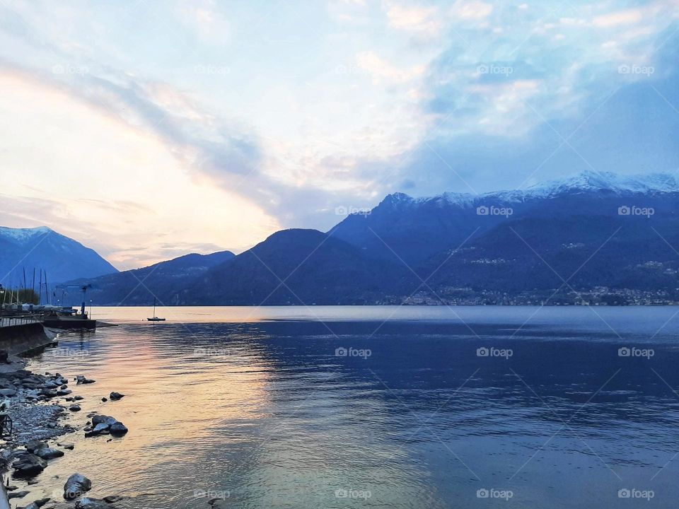 Sunset over Lake Como