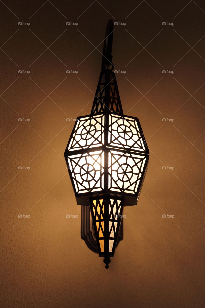 Beautiful Islamic lamp in dubai, united Arab Emirates