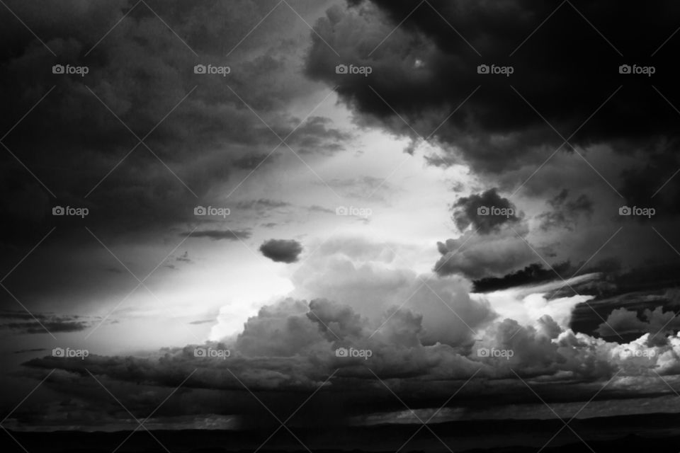 rain the desert. a storm rolling in