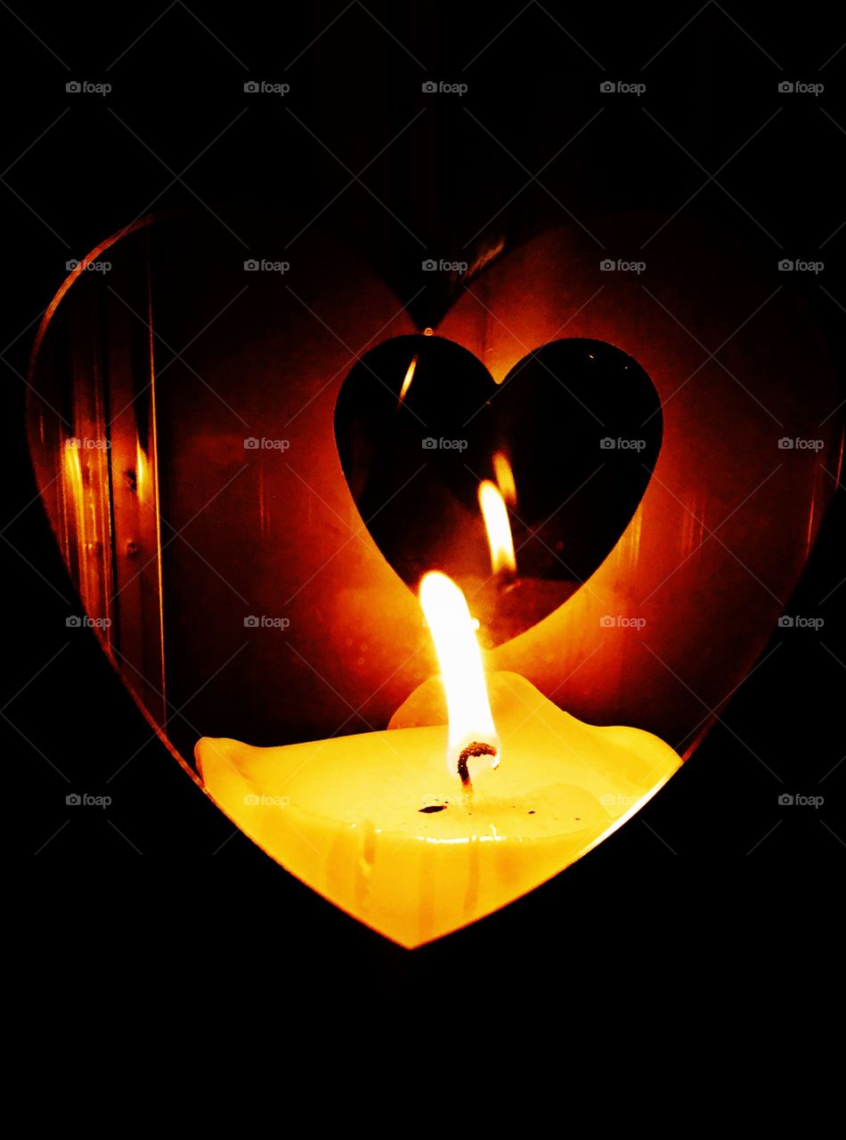 Candle inside a lantern