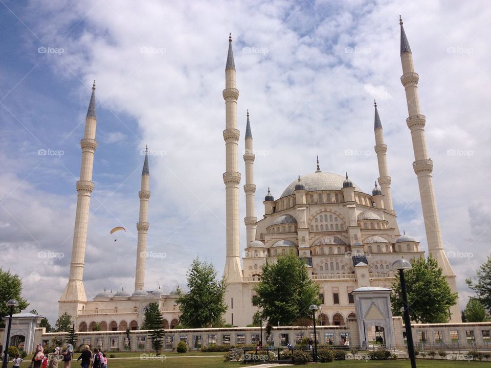 Mosque, sky, religion, minaret, architecture, medevil, belief, adana,