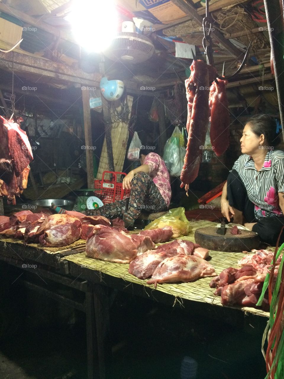 Market, People, Meat, Butcher, Food