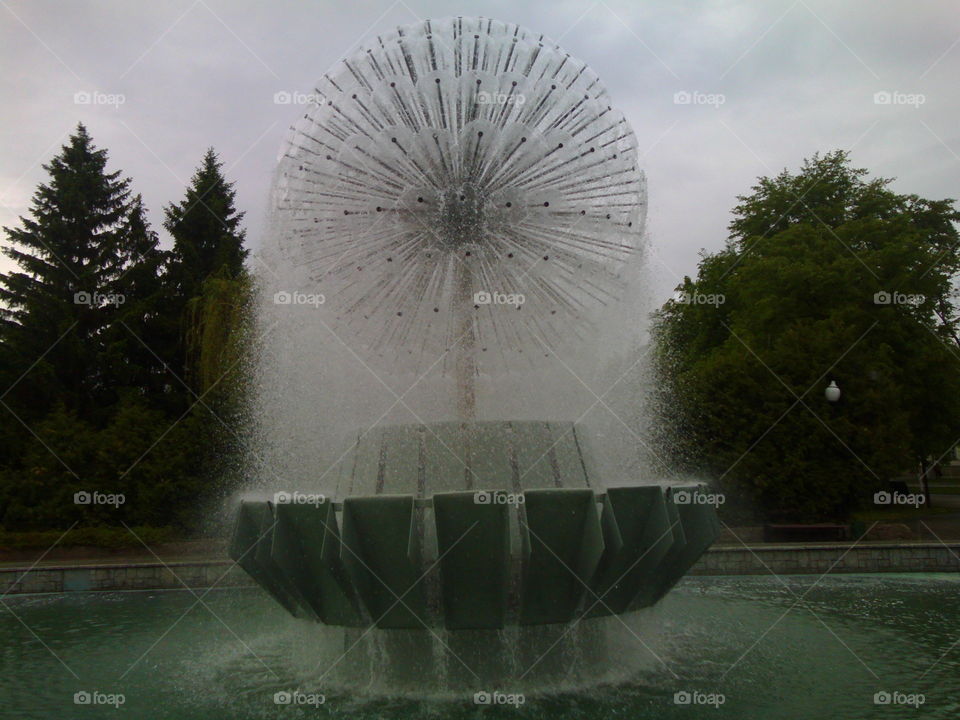 Beautiful fountain in the park