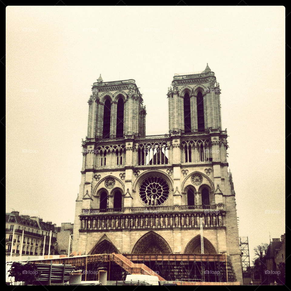 Norte dame cathedral Paris France