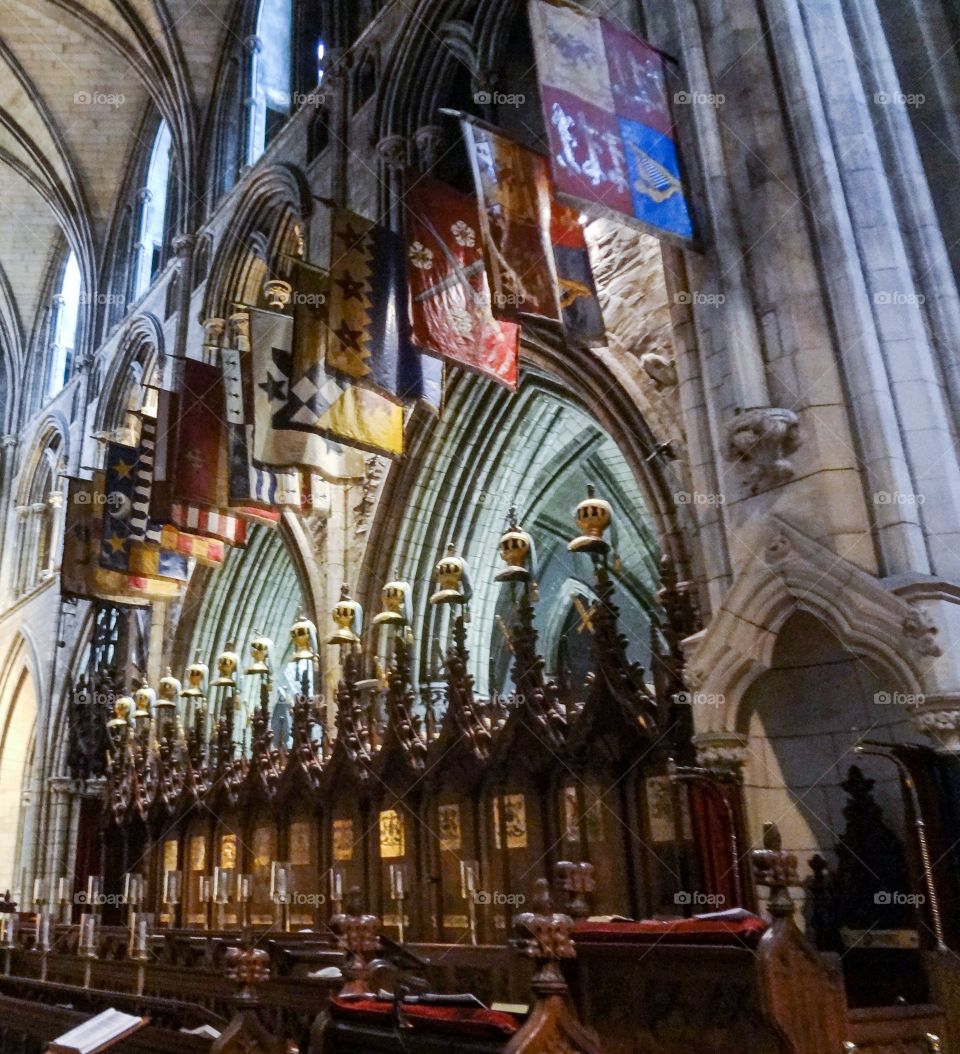 St. Patrick's seats and flags