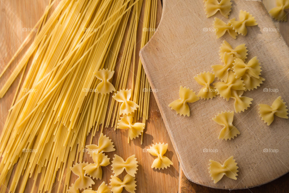 Different types of pasta