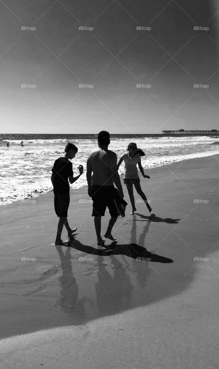 Walking on the beach 