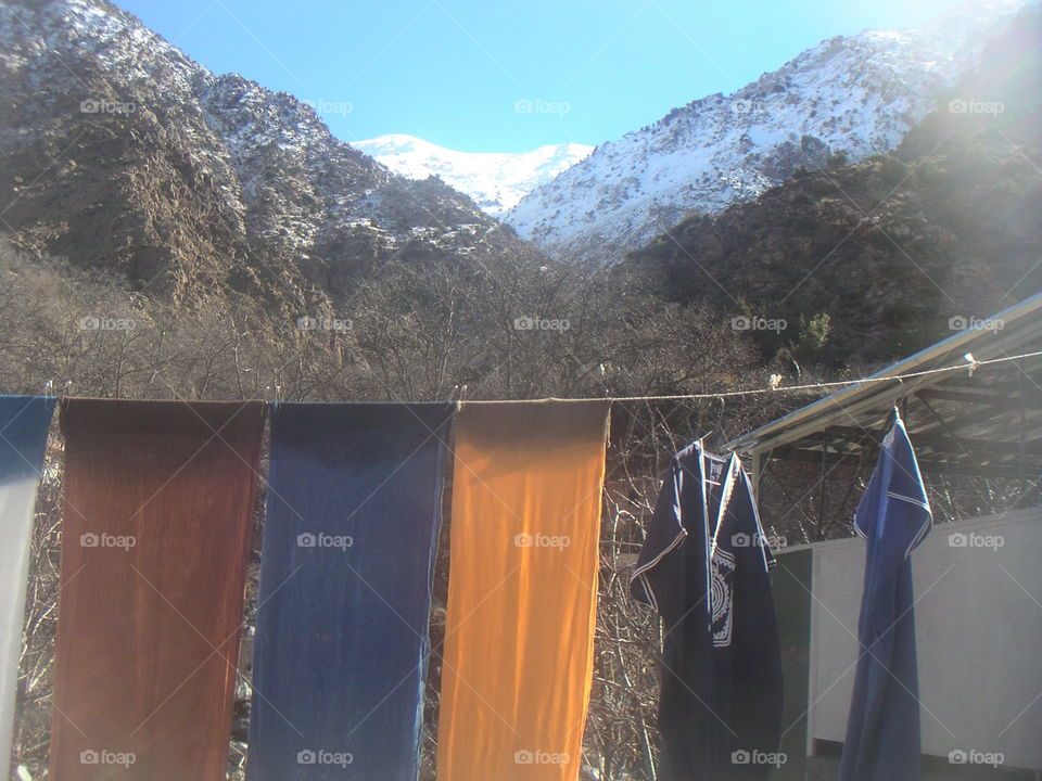 clothes hanging in Marrakech