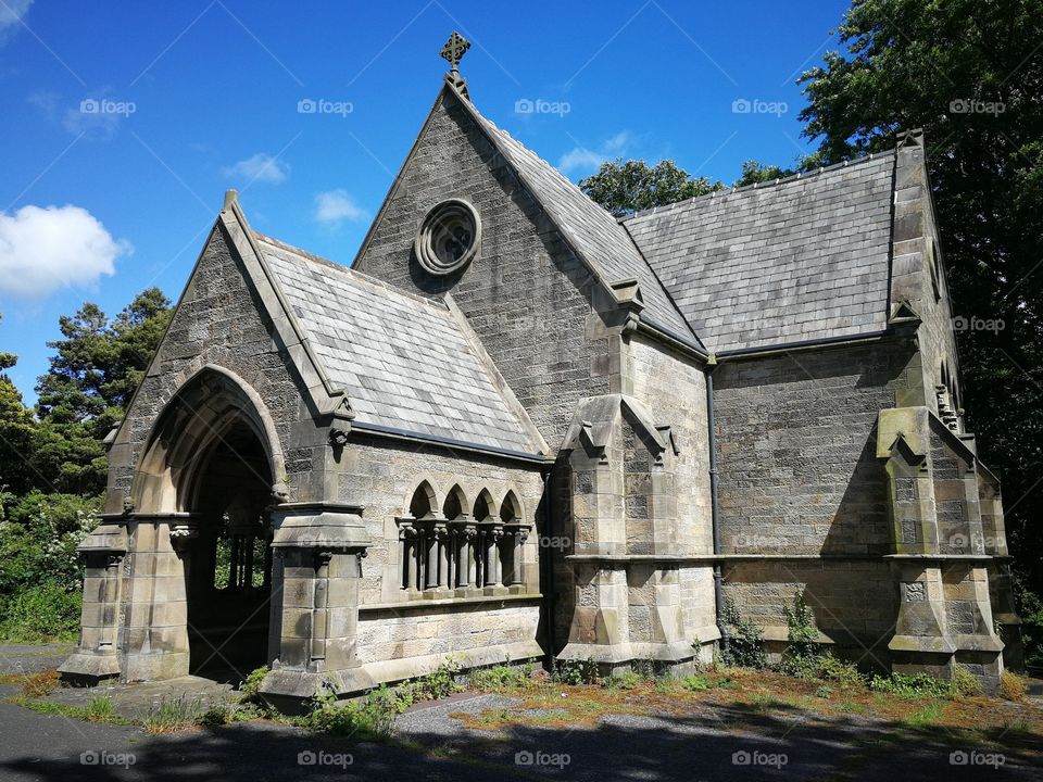 Church at Lancaster cemetery