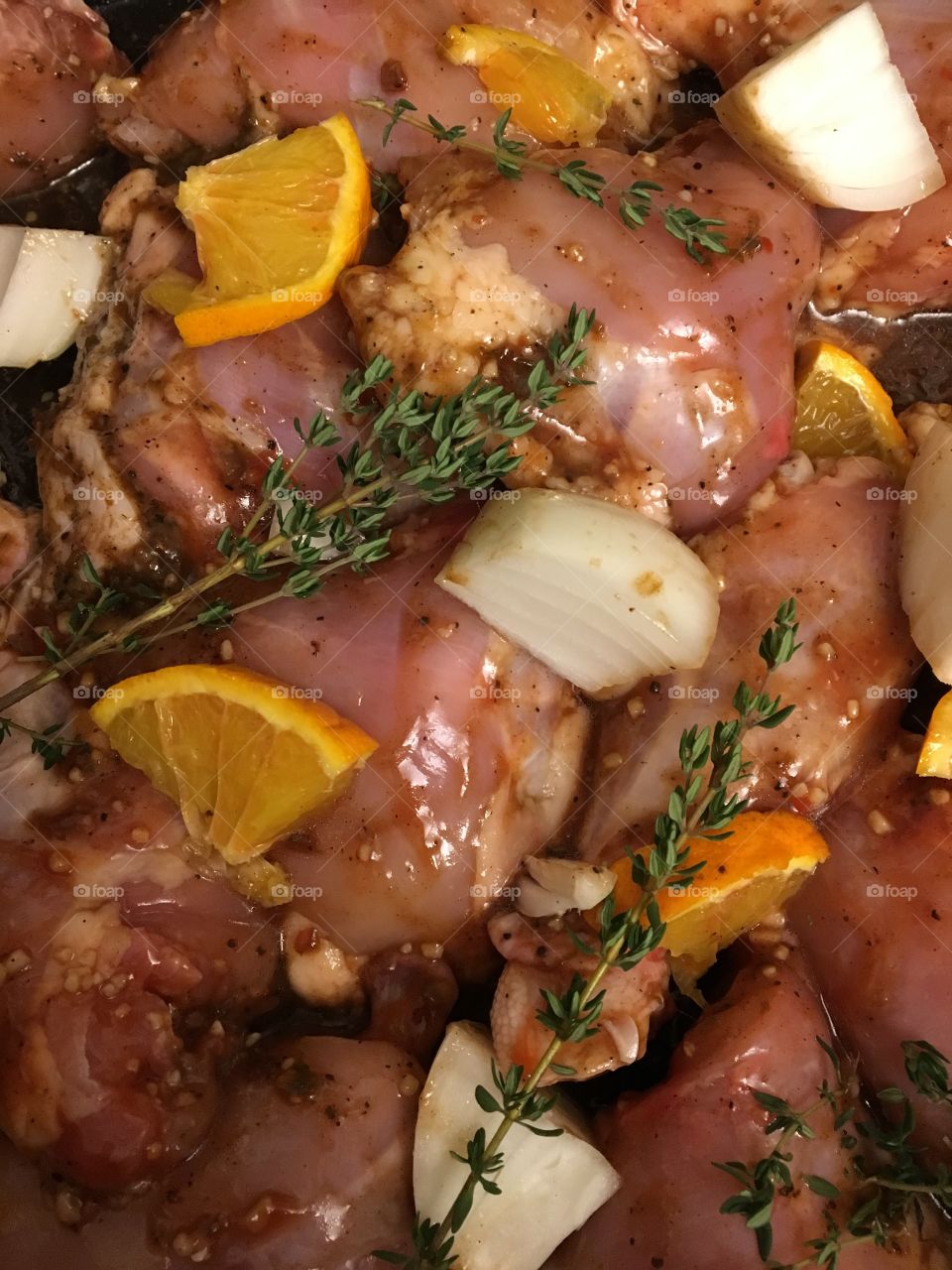 Spicy chicken ready to be cooked