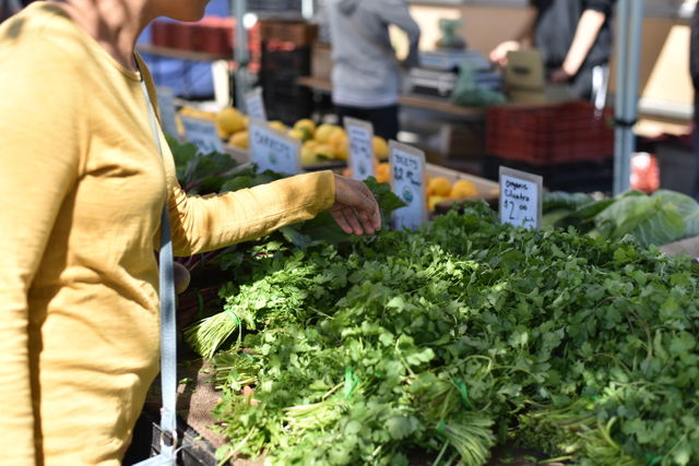 Woman at farmer's market