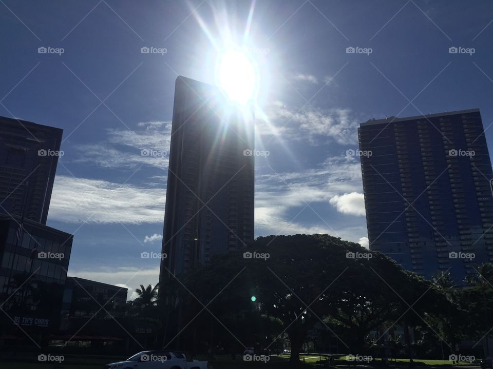 Sun in the city