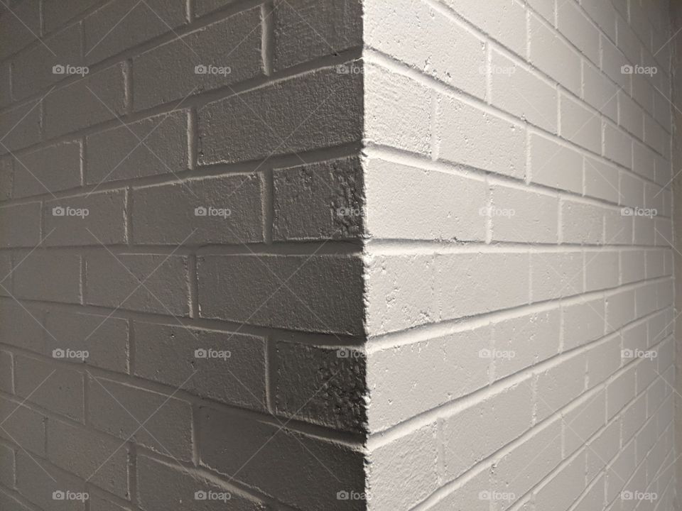 where two brick walls meet