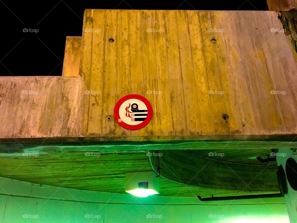 Smoking area underground 