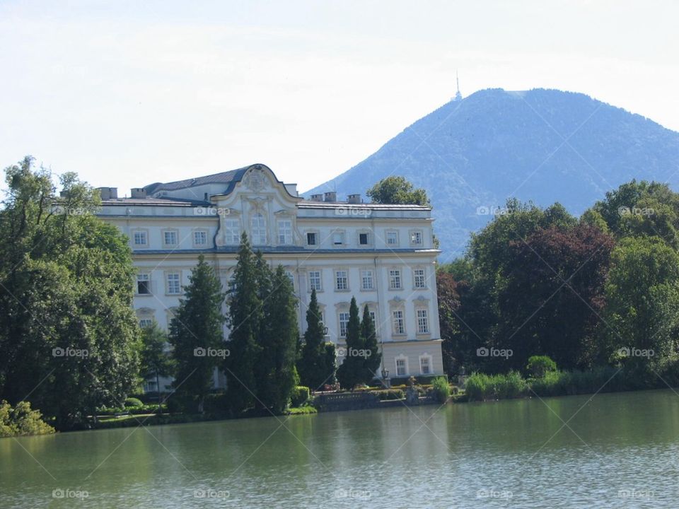 Austrian mansion and lake