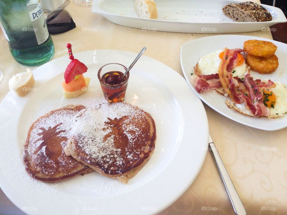 American breakfast in Munich 