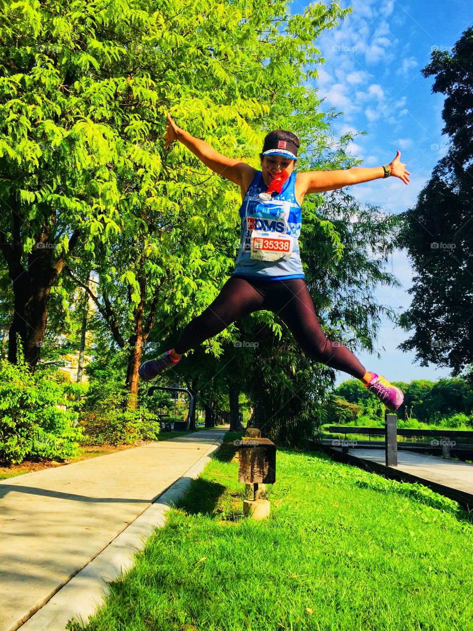 Direction of jumping 