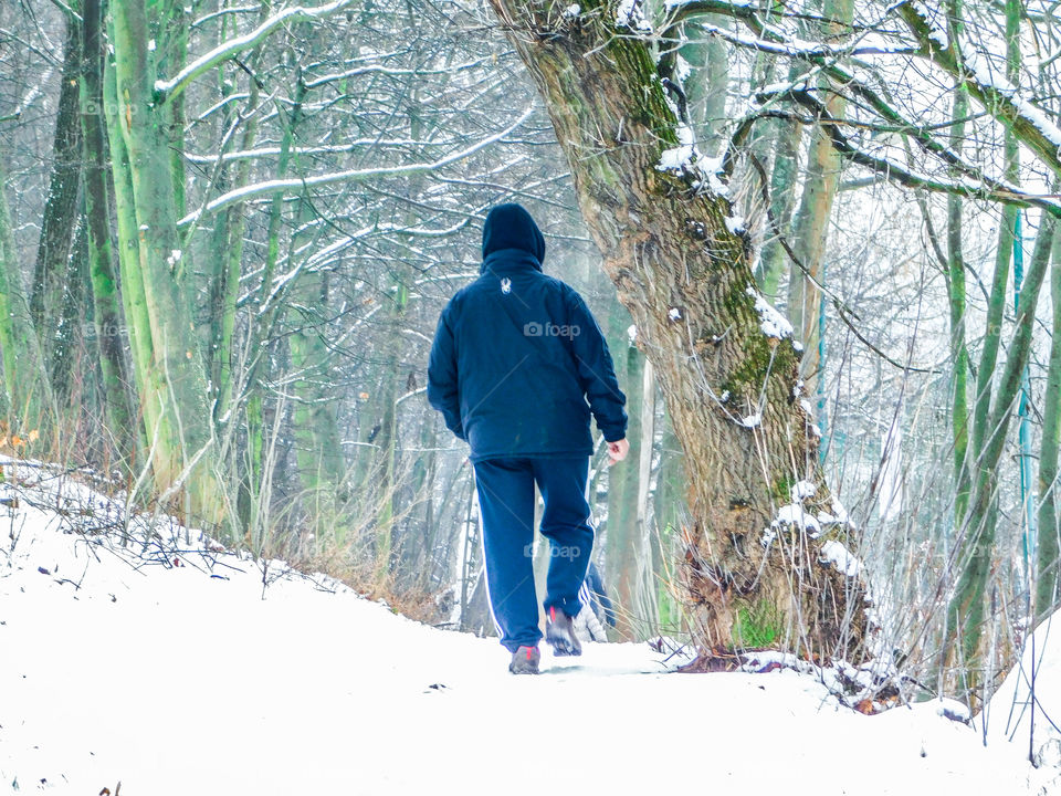Walking in the snow