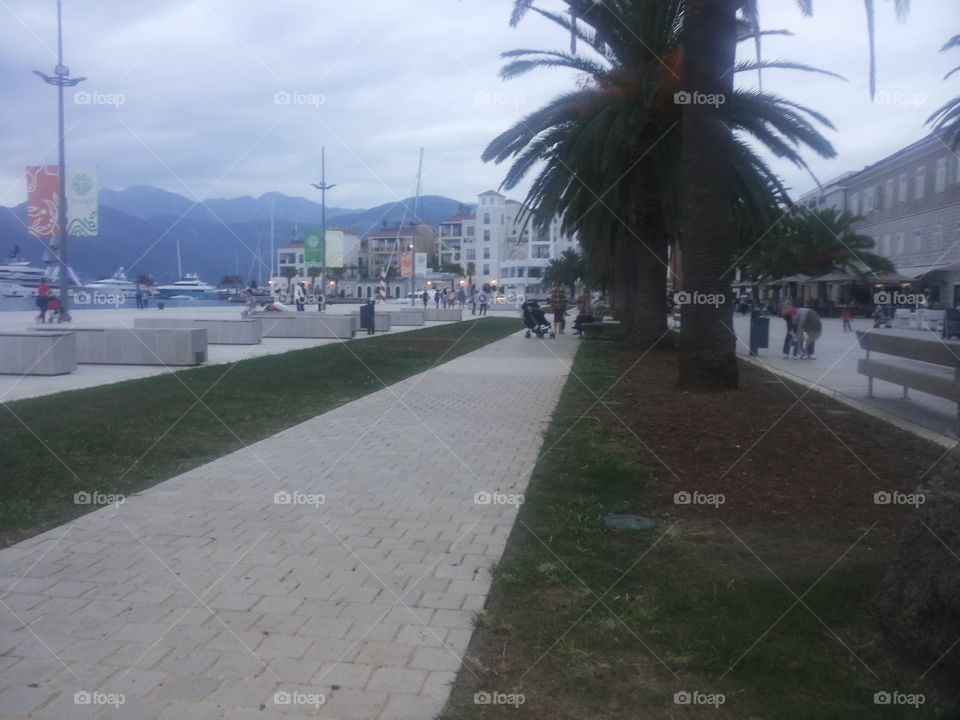 walk over the sea. this is from Porto Montenegro in Tivat
