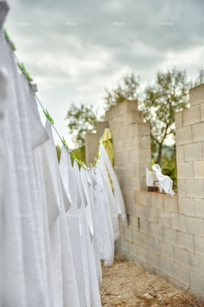 Drying clothes in ibiza