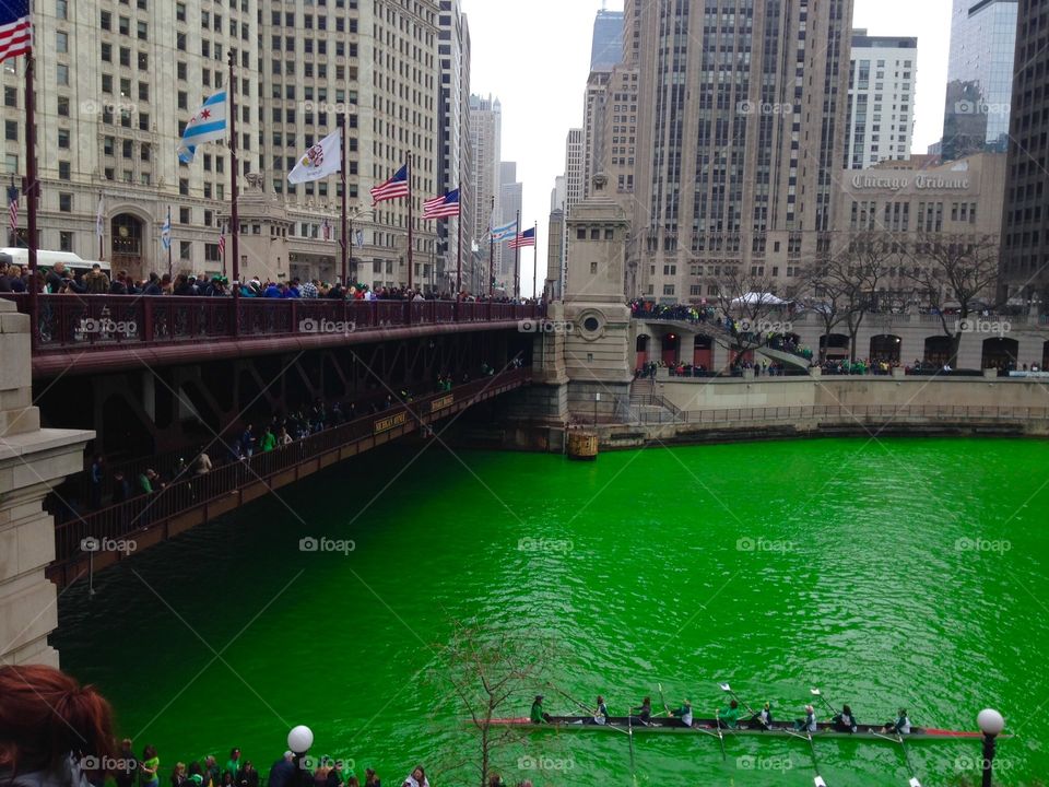 Dying the Chicago River Green