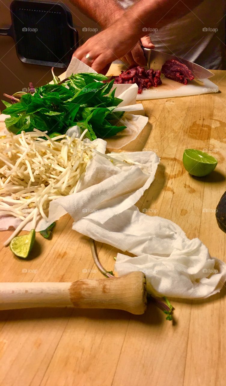 Preparing pho 