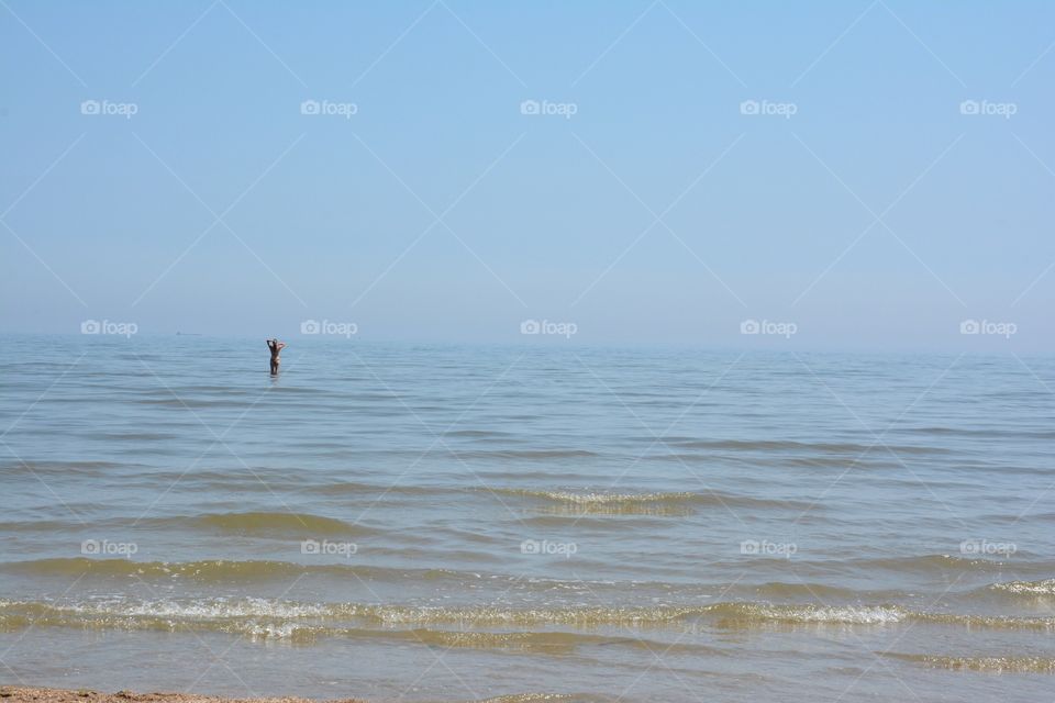 Hazy day at the beach