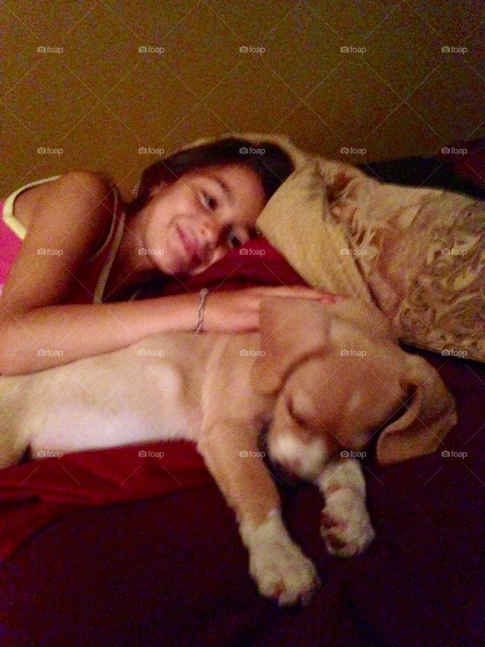 Happiness is A girl and her puppy