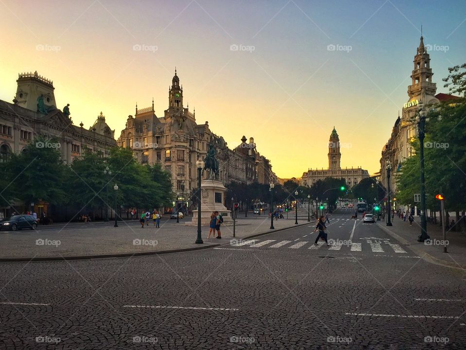 Golden hour in Porto