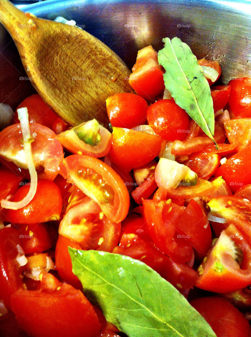 Making homemade soup