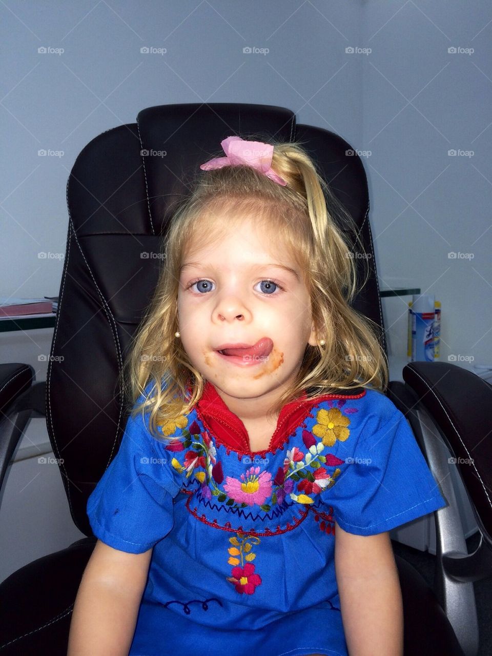 Child after eating ice cream