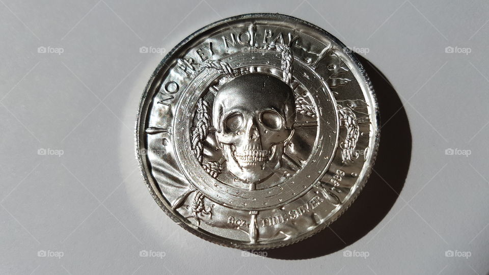 Privateer pirate  silver coin