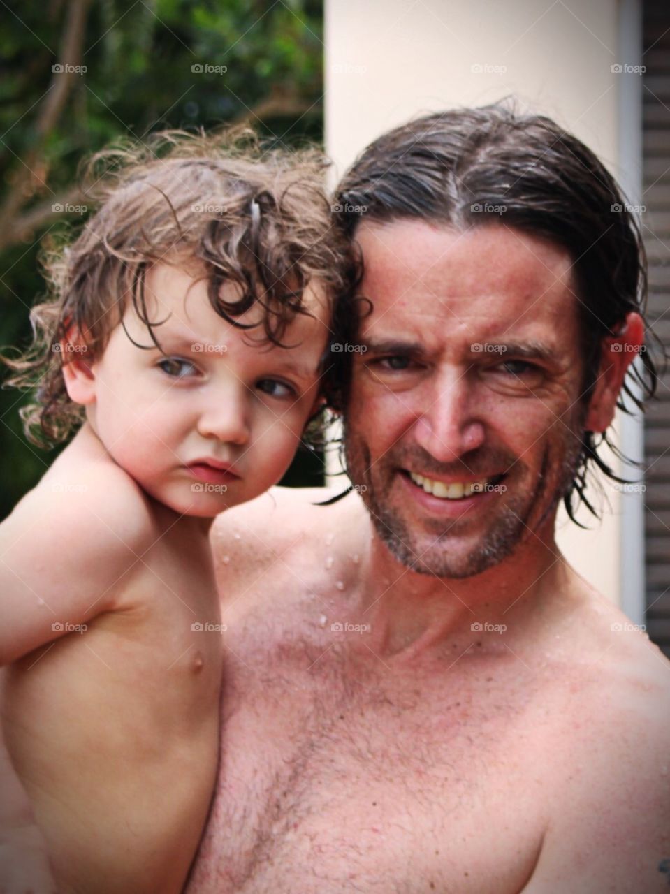 The love between a father and son. Priceless moments