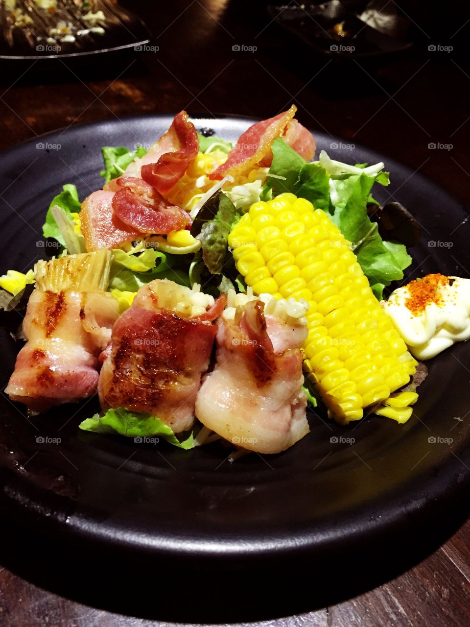 Becon salad. Becon salad ....my dinner for good health