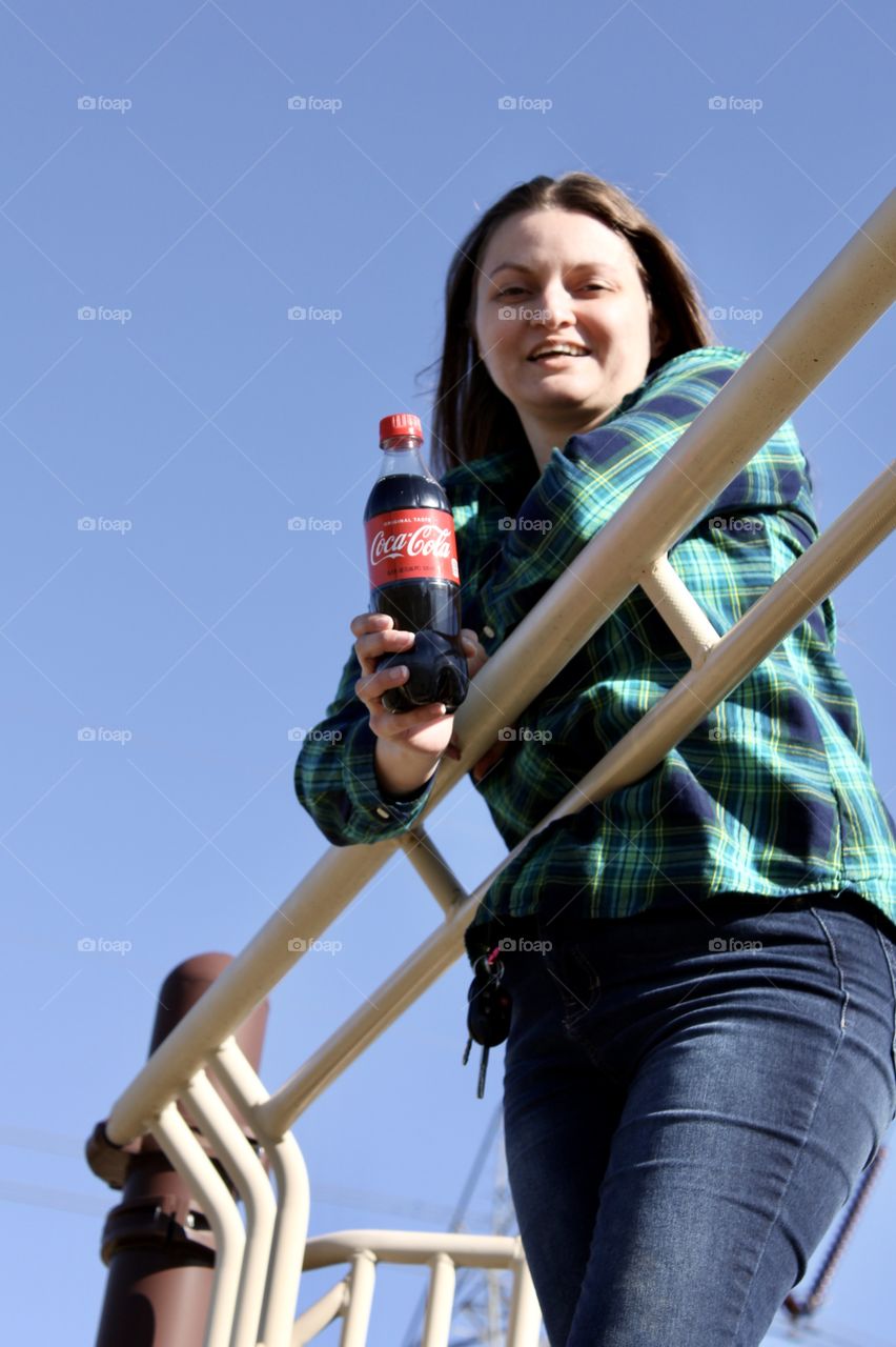 Enjoying the Weather with Coca Cola